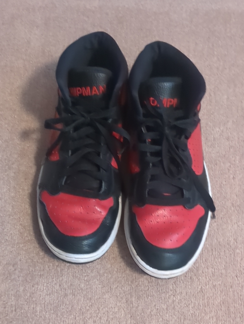 Nike Air Jordan Black and Red High-Top Sneakers